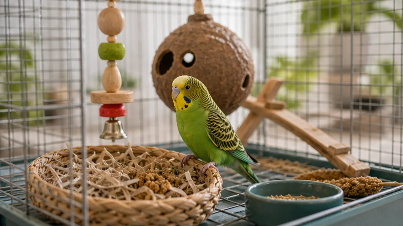 Imagem editorial sobre brinquedos para aves: se só enfeitam a gaiola, comprou mal