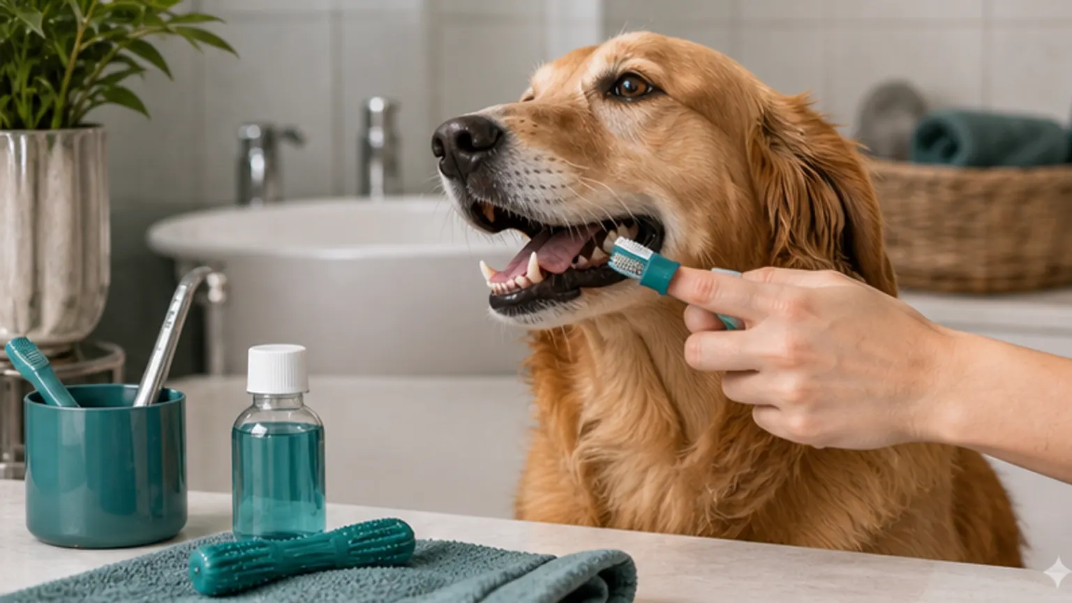 Imagem editorial sobre mau hálito no cão? a compra certa só ajuda se não ignorar estes sinais