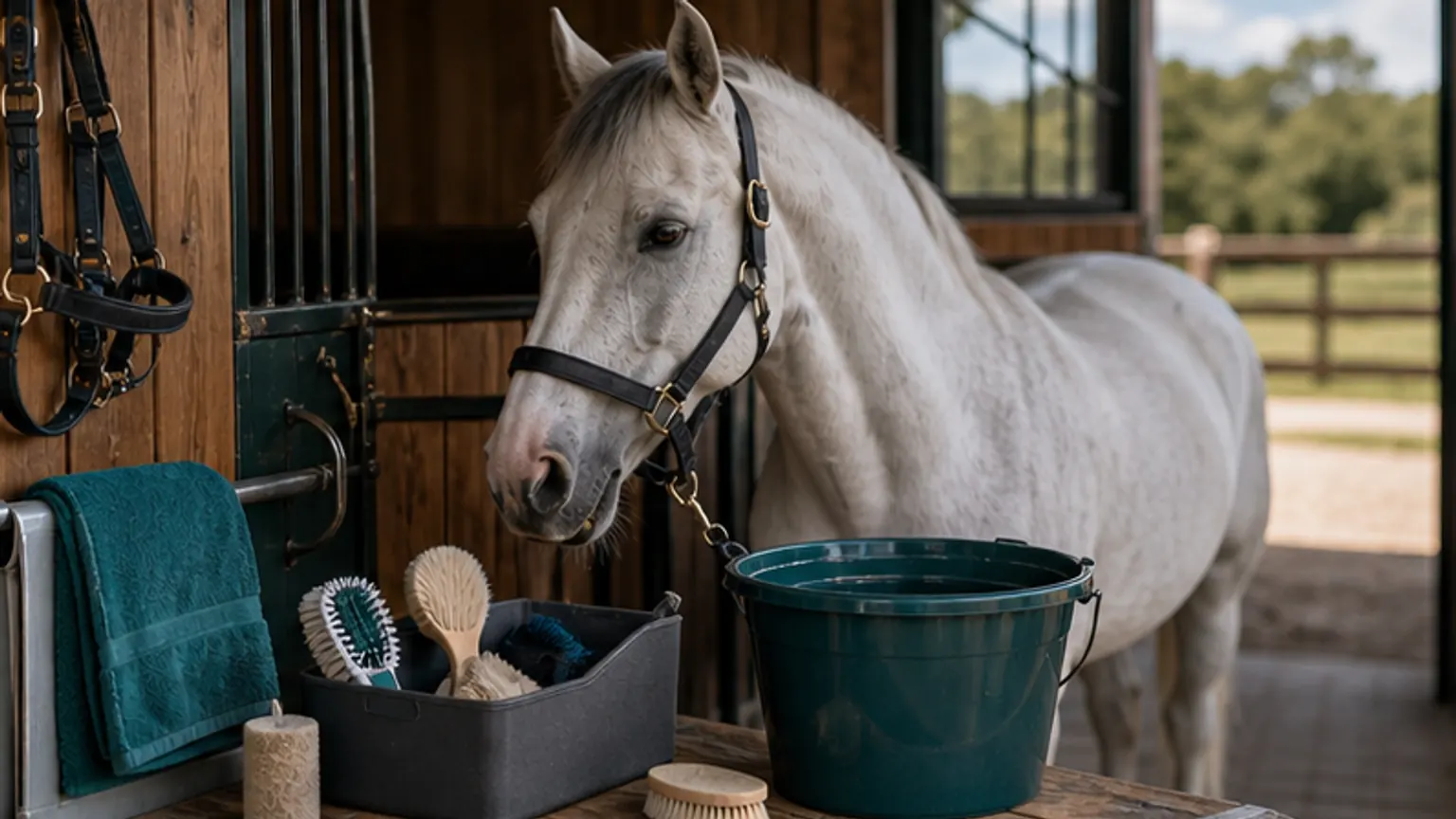 Imagem editorial sobre cavalo bem cuidado: duas compras simples que evitam muita desorganização