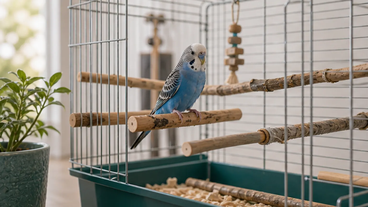 Imagem editorial sobre poleiros para aves: o mesmo diâmetro todos os dias é má ideia