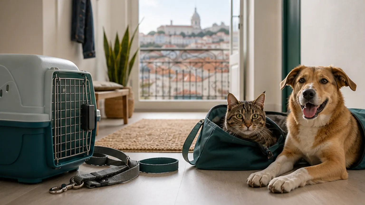 Imagem editorial sobre verão saudável com animais em lisboa
